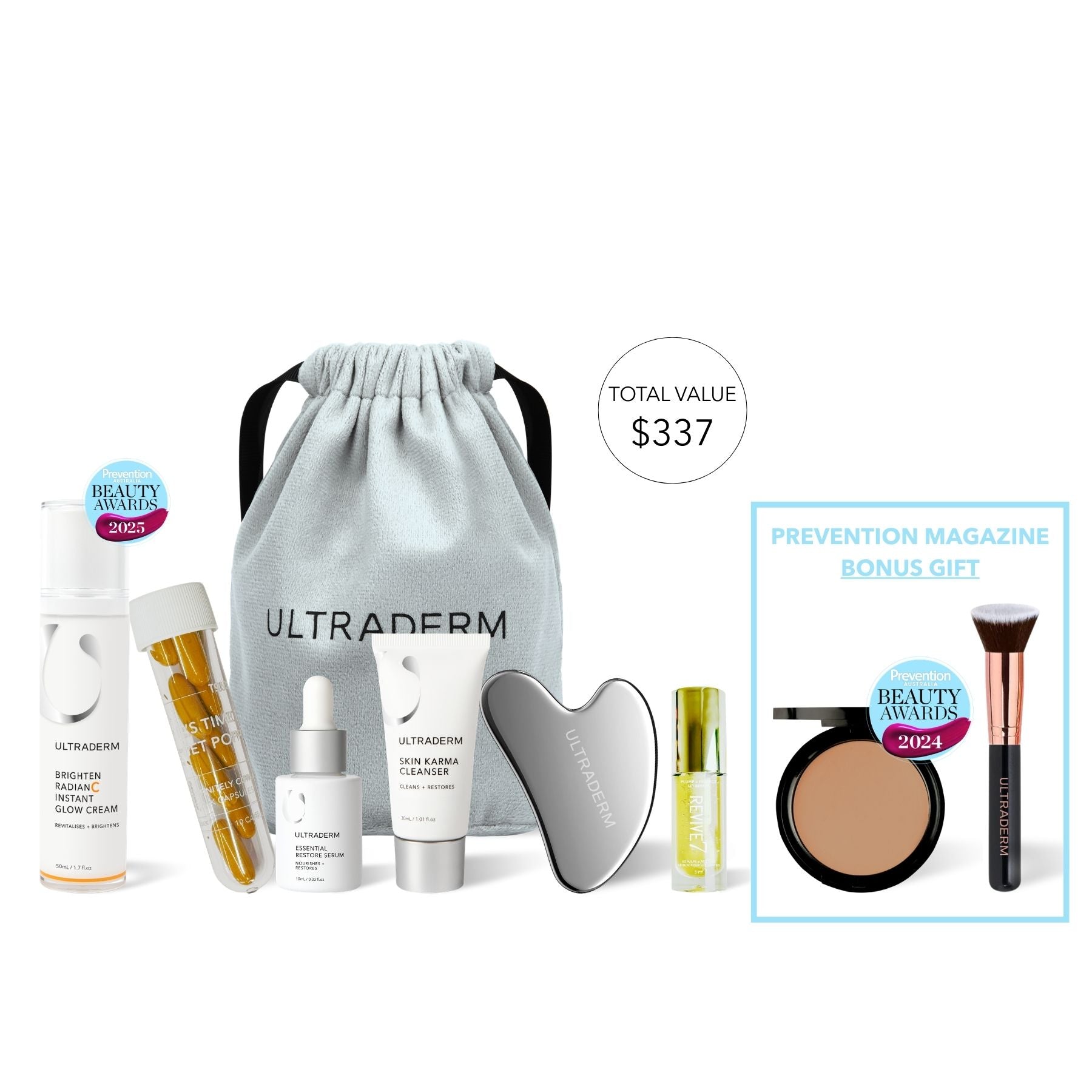 Radiance For U Discovery Set Prevention Magazine Bonus Offer inc Free bronzer + brush