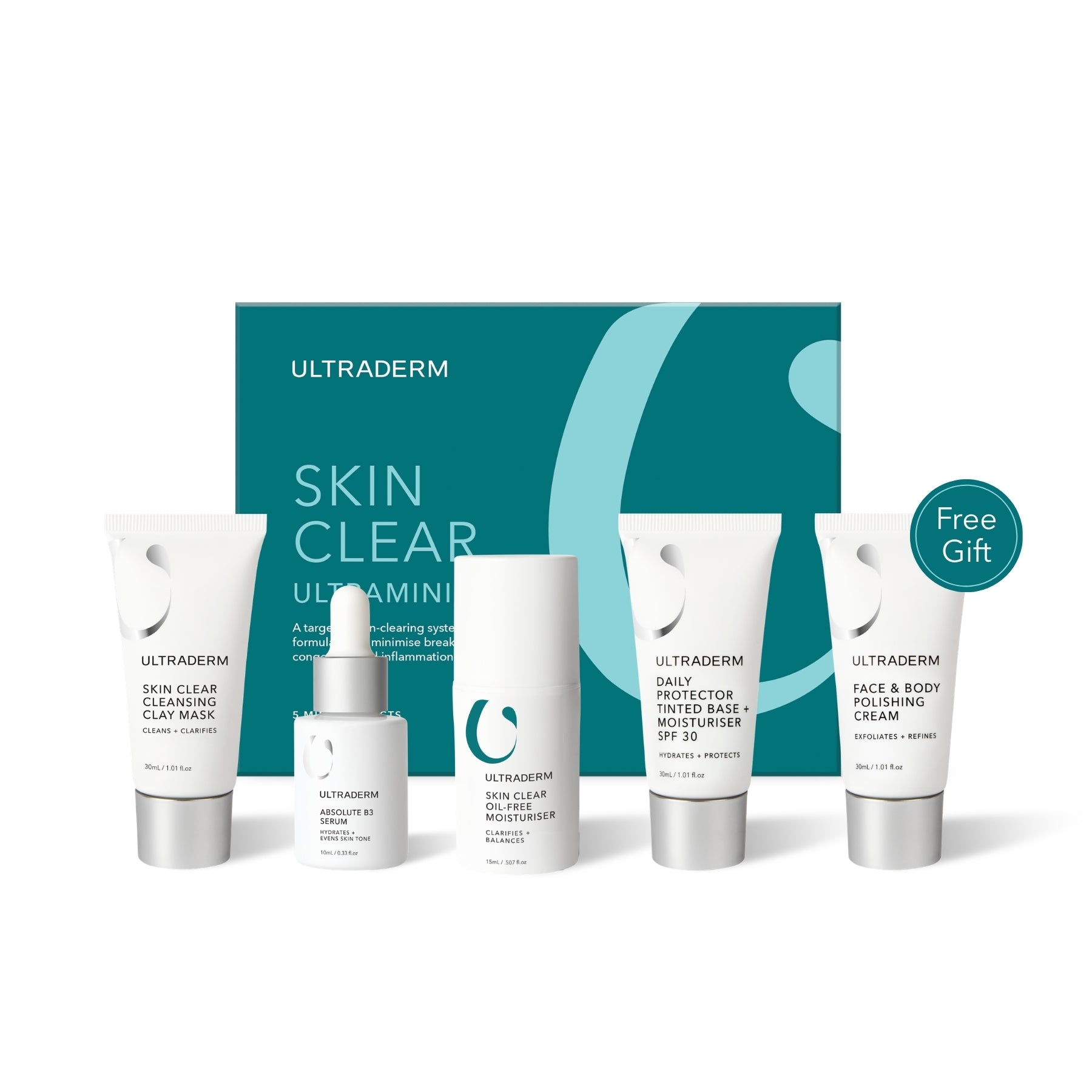 Ultraderm Skin Clear UltraMini Kit For Blemish & Oily Skin