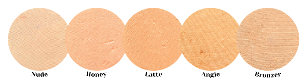 All In One Mineral Foundation Powder Colour Swatches